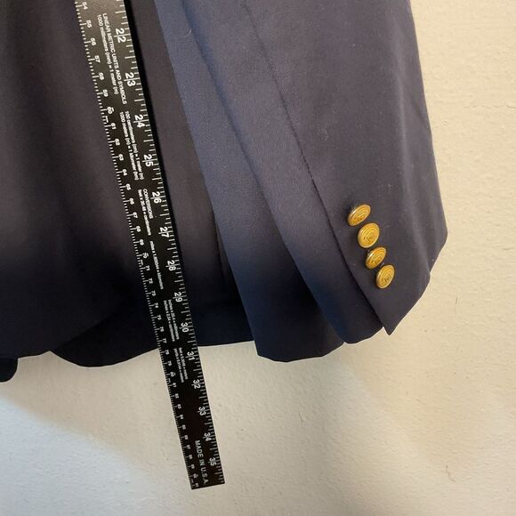 Lauren Ralph Lauren MENS Blazer 50r Navy Blue Gold Button Sportscoat Jacket - Picture 8 of 14